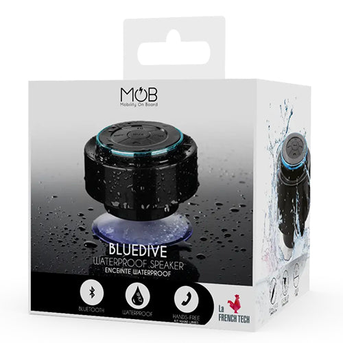 MOB ENCEINTE BLUEDIVE WATERPROOF DOUCHE NOIR BLEU