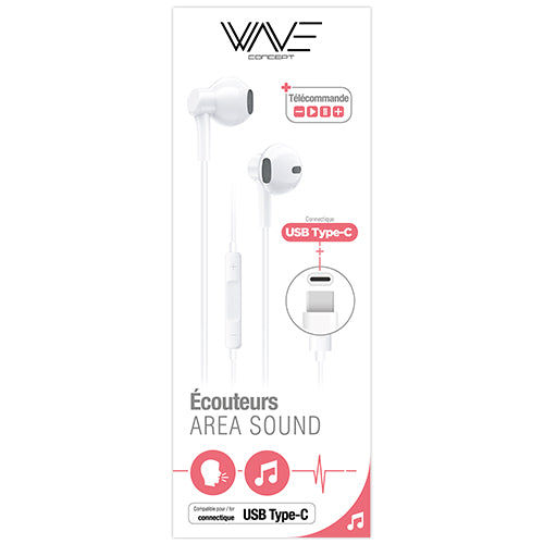 AREA SOUND USB-C STEREO WIRED HEADPHONES - WAVE