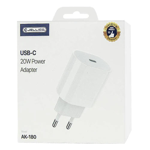JELLICO EU ADAPTER WHITE TYPE-C PD OUTPUT 20W