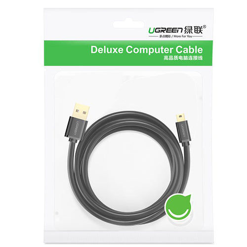 UGREEN USB CABLE - MINI USB 480 MBPS 1 M BLACK US132 10355