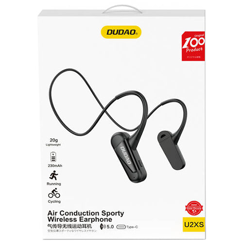 DUDAO U2XS AIR CONDUCTION WIRELESS SPORTS HEADPHONES BLACK