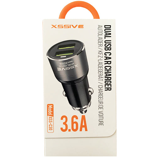 XSSIVE 3.4A DOUBLE USB CAR CHARGER