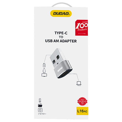 ADAPTATEUR DUDAO DE USB TYPE-C À USB NOIR L16AC NOIR