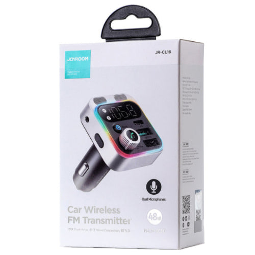 JOYROOM FM TRANSMITTER / CAR CHARGER 48W PPS/PD/QC3.0 BLACK JR-CL16