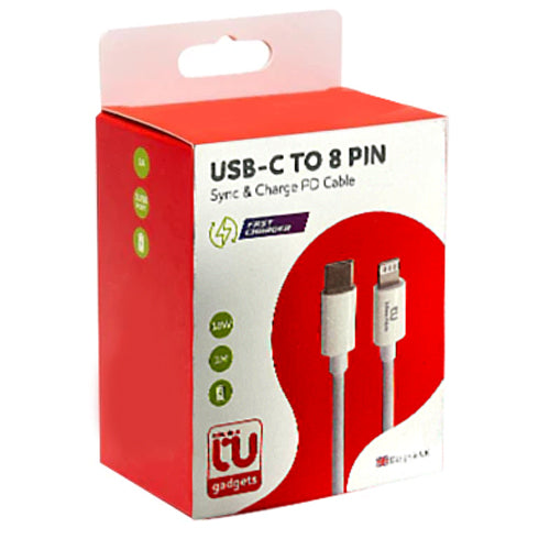 PD CHARGING CABLE USB -C TO 8 PIN TELEUNIQUE