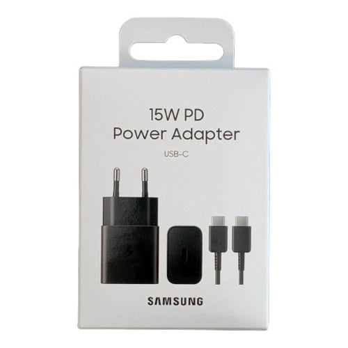 MAINS CHARGER WITH USB TYPE-C CABLE 15W BLACK-SAMSUNG