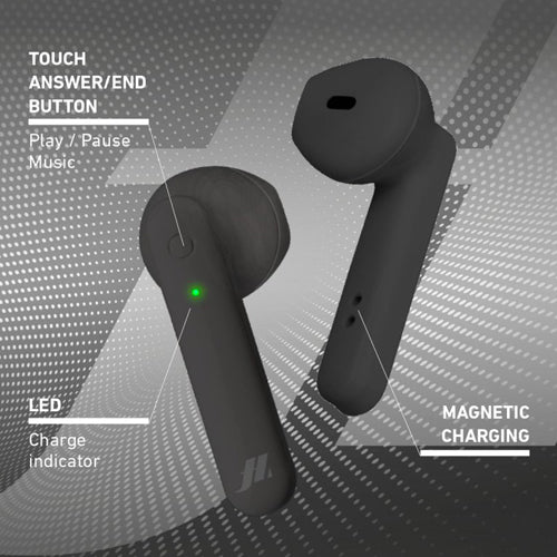 EARBUDS LIGHT TWS, BLACK-MUSIC HERO