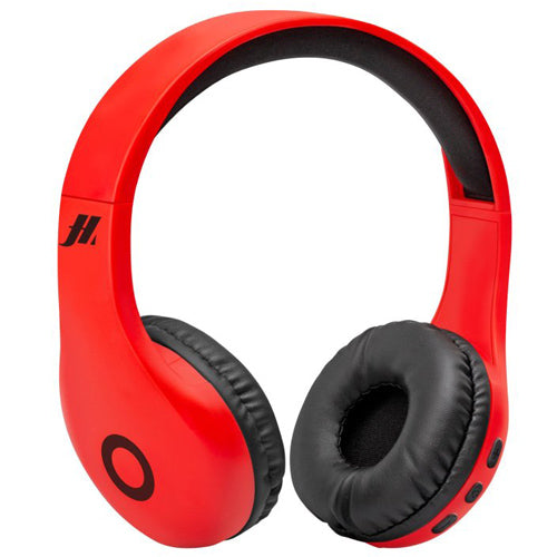 WIRELESS HEADPHONES WITH INTEGRATED MICROPHONE, RED-MUSIC HERO