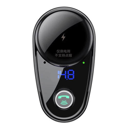 BLUETOOTH FM TRANSMITTER CAR CHARGER MP3 2X USB 3.4A CCALL-RH01 BLACK - BASEUS