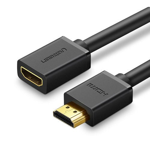 UGREEN CABLE CORD ADAPTER EXTENSION PLUG HDMI FEMALE - HDMI MALE 4K 10.2 GBPS 340 MHZ AUDIO ETHERNET 0.5M BLACK HD107
