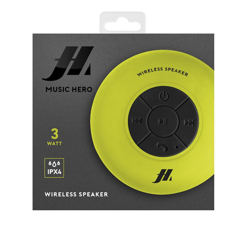 ENCEINTE SANS FIL 3W OCTOPUMP, JAUNE-MUSIC HERO