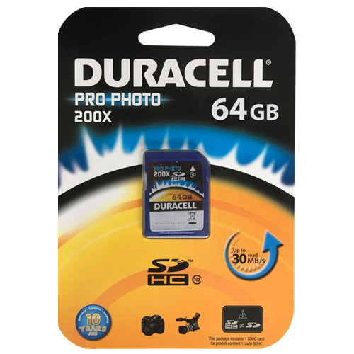 SD MEMORY CARD 200X PRO PHOTO 64GB-DURACELL