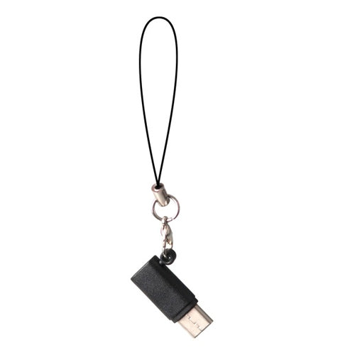 MUVIT MICRO-USB/TYPE C ADAPTER WITH CLIP BLACK
