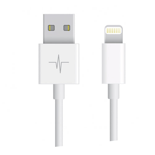 CABLE USB DATA LIGHTNING 1 METRE TECH LINE BLANC