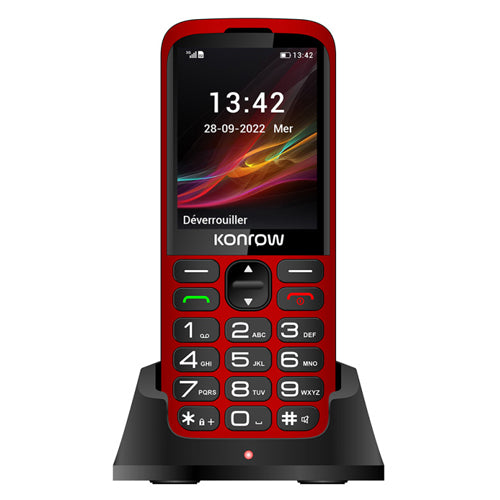 KONROW SENIOR 280 PLUS (3G - 2.8'' - Charging station) RED