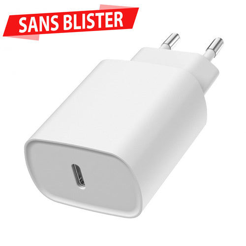 1 PORT TYPE-C 20W MAINS CHARGER, WITHOUT BLISTER, WHITE-WAVE