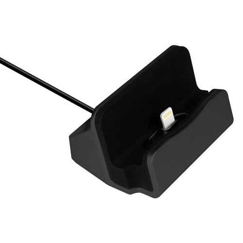 CHARGING DOCK - LIGHTNING CONNECTOR - BLACK RUBBER FINISH BLACK