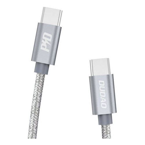 DUDAO CÂBLE USB TYPE-C VERS USB TYPE-C 5A 45W 1M POWER DELIVERY CHARGE RAPIDE GRIS L5PROC