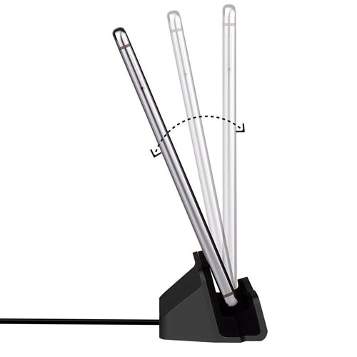 CHARGING DOCK - LIGHTNING CONNECTOR - BLACK RUBBER FINISH BLACK