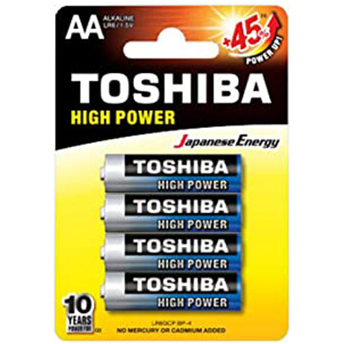 AA LR06 1.5V ALKALINE BATTERIES SOLD BY 4-TOSHIBA