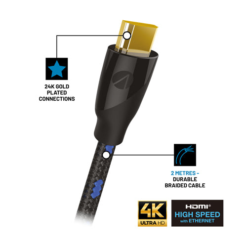 STEALTH CABLE HDMI 4K 2M