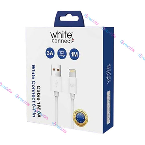 USB TYPE-C CABLE 1M 3A WHITE CONNECT