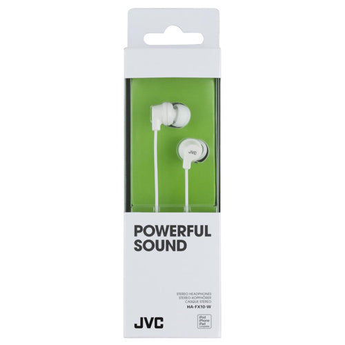 ECOUTEURS FILAIRE POWER SOUND HA-FC10R, BLANC-JVC