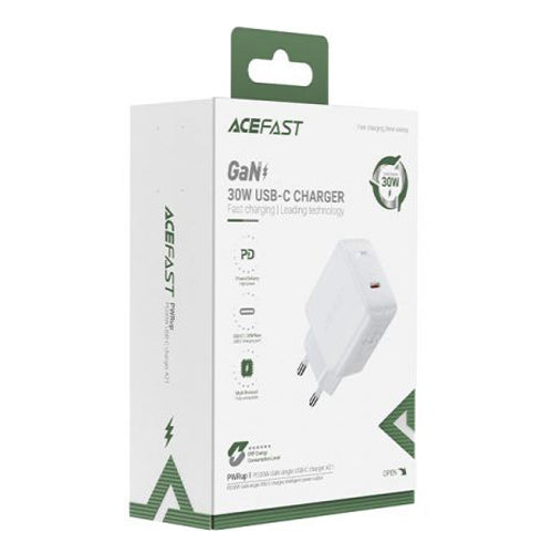 CHARGEUR SECTEUR USB TYPE C 30W, PD, QC 3.0, AFC, FCP A21 BLANC-ACEFAST