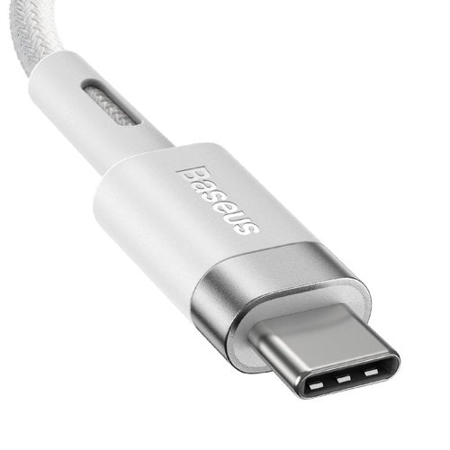 BASEUS ZINC ANGLED MAGNETIC POWER CABLE FOR MACBOOK POWER - USB TYPE-C 60W 2M WHITE L-shaped CATXC-W02