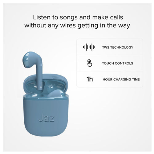 EARBUDS SILK TWS BLUE-JAZ