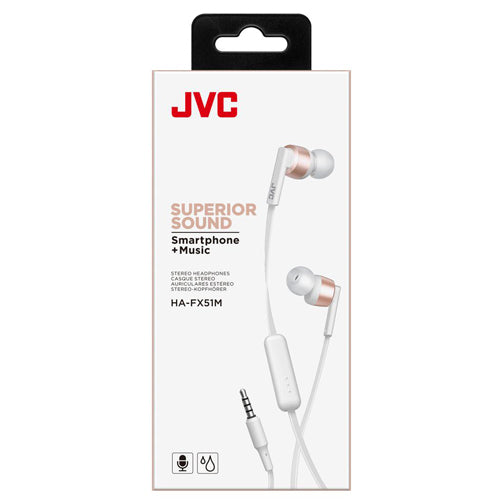 ECOUTEURS FILAIRE SUPERIOR SOUND HA-FX51MW, BLANC-JVC