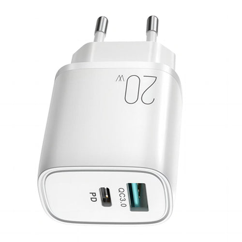 MAINS CHARGER L-QP2011 USB-A QC 3.0 / USB-C PD WHITE-JOYROOM