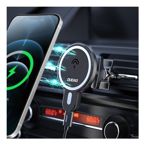 MAGNETIC CAR MOUNT F13 QI WIRELESS CHARGER 15W MAGSAFE COMPATIBLE BLACK -DUDAO