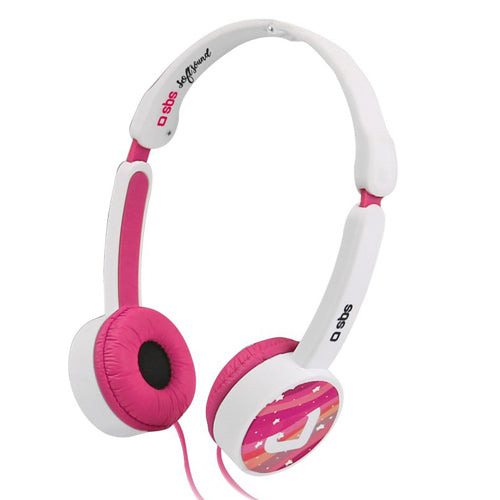 WIRED HEADPHONES WITH VOLUME LIMITING A85DB, PINK-SBS