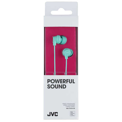 POWER SOUND HA-FX10Z WIRED EARPHONES, MINT GREEN-JVC