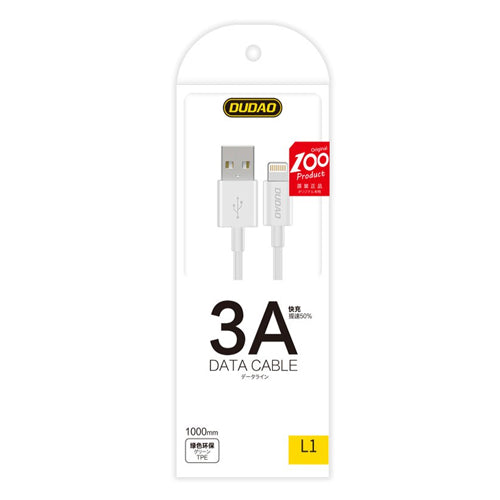 DUDAO USB / LIGHTNING CABLE 3A 1M WHITE L1L WHITE