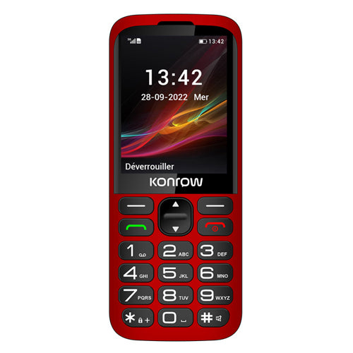 KONROW SENIOR 280 PLUS (3G - 2.8'' - Station de charge) RED