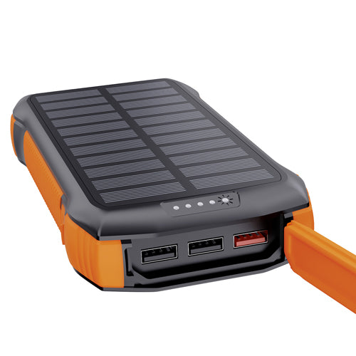 CHOETECH SOLAR POWERBANK WITH INDUCTION CHARGING 20000MAH PD 20W / QC 18W / QI 10W ORANGE