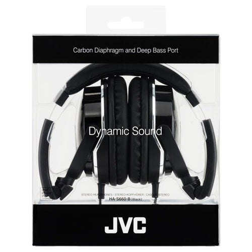 SYNAMIC SOUND HA-SS60B WIRED HEADPHONES, BLACK-JVC