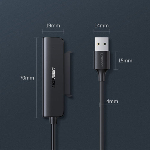 UGREEN ADAPTER 2.5'' SATA III 3.0 HDD SSD - USB 3.2 GEN 1 SUPERSPEED USB 5 GBPS BLACK CM321