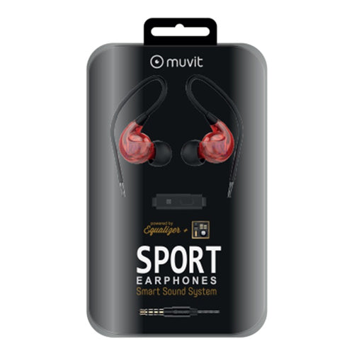 MUVIT M1S V2 PEDESTRIAN KIT INTRA SPORT STEREO JACK 3.5MM RED