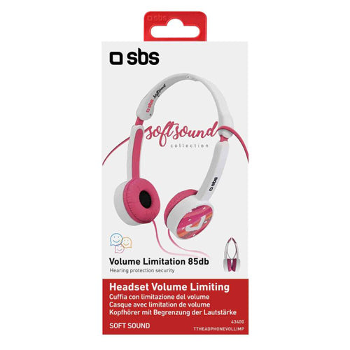 WIRED HEADPHONES WITH VOLUME LIMITING A85DB, PINK-SBS