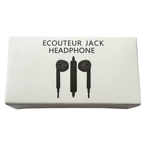WIRED FLAT JACK 3.5 MM EARPHONES - WITHOUT BLACK BLISTER