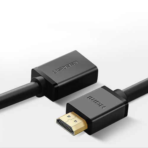 UGREEN CÂBLE CORDON ADAPTATEUR PRISE RALLONGE HDMI FEMELLE - HDMI MÂLE 4K 10,2 GBPS 340 MHZ AUDIO ETHERNET 0,5M NOIR HD107