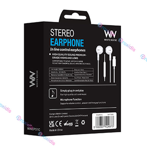 ECOUTEURS FILAIRE EP51 LIGHTNING WHITE NOISE