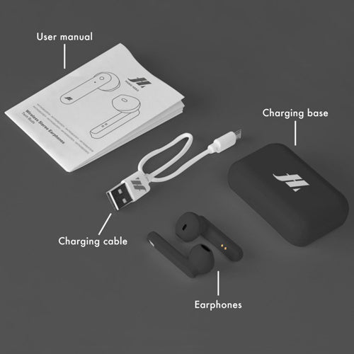 EARBUDS LIGHT TWS, BLACK-MUSIC HERO