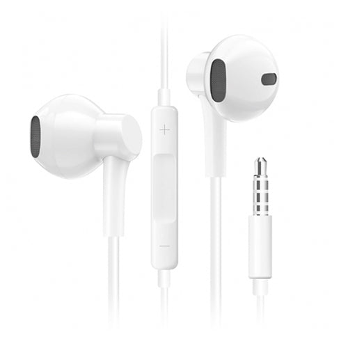 WIRED 3.5MM JACK EARPHONES TECH LINE WHITE