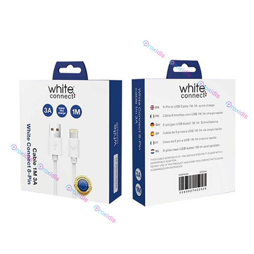 CÂBLE USB TYPE-C 1M 3A WHITE CONNECT