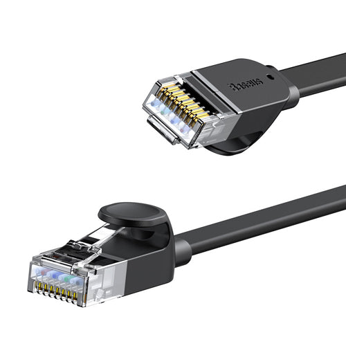 BASEUS CÂBLE RÉSEAU PLAT RJ45 GIGABIT HAUTE VITESSE DE 6 TYPES 15M NOIR