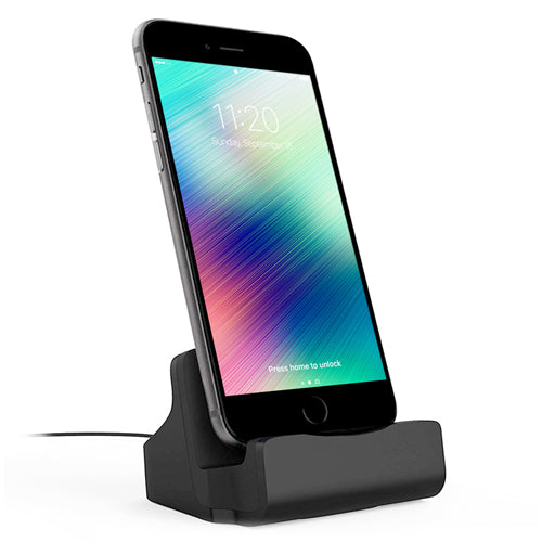 CHARGING DOCK - LIGHTNING CONNECTOR - BLACK RUBBER FINISH BLACK